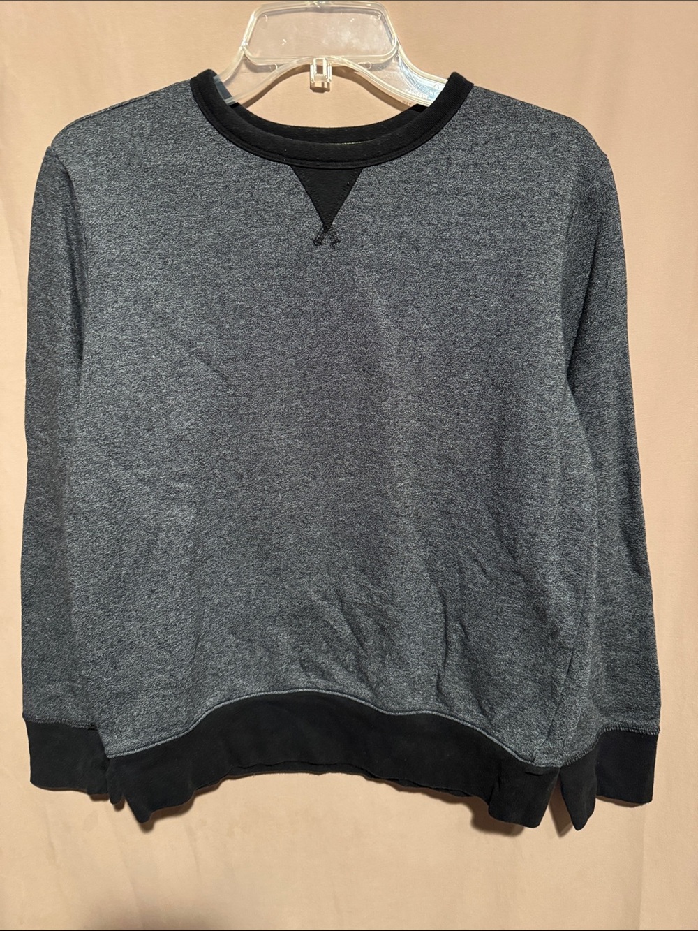 Athletic Works Gray Crewneck Sweater with Black Trim